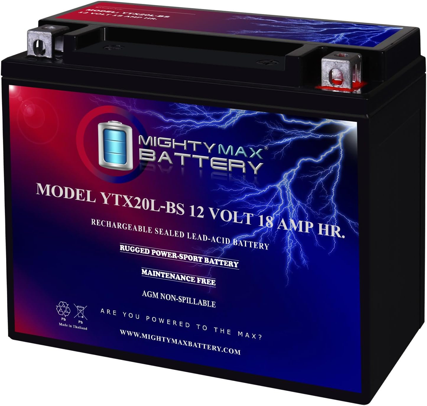 Mighty Max YTX20L-BS AGM